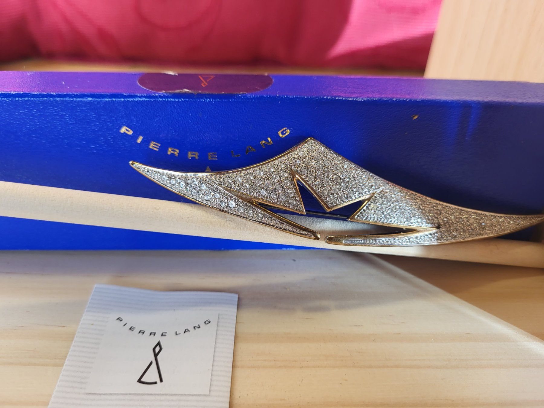 Pierre Lang Spille & Fermagli: Elegante Brosche Pierre Lang, Strass, Vintage, 16cm – Usato da Siebnen venduto da KiKla-Siebnen 5