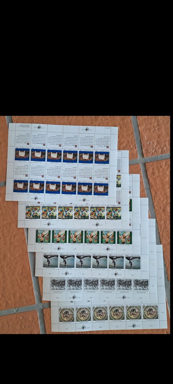 Tutti i francobolli: 6 Kleinbogen UNO Meschenrechte – Usato da Burgdorf venduto da Droll1