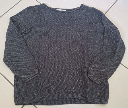 Monari Pullover gestrickt grau-glitzer sehr guter Zustand 