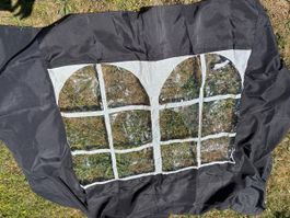 4 Zeltplane Seitenwände 2x2meter   schwarz wenig gebraucht