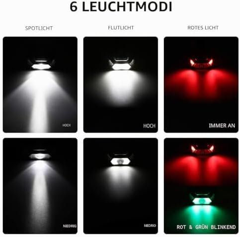 Lampen: Stirnlampe 2 Pack Superhelle LED Kopflampe 6 Leuchtmodi – Neu und originalverpackt aus Hundwil von pak_7zvn 3
