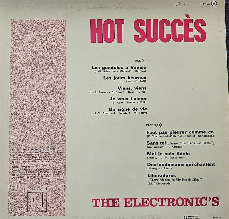 Dischi in vinile: Hot succès- The Electronic's – Usato da Sion venduto da chris2979 1