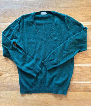Pull Cyrillus pur cachemire vert taille L