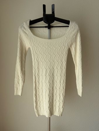 SHEIN CREME STRICKKLEID ENGANLIEGEND GRÖSSE S