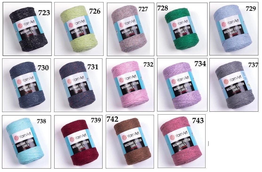 Lana: Garn Strickgarn Macrame Yarnart Baumwolle Lurex 4 Knäuel – Nuovo e nell'imballaggio originale da Siebnen venduto da Ra-la-ra-ol