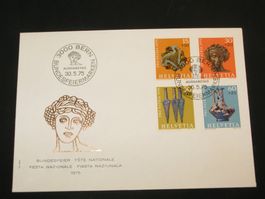 Pro Patria FDC 1975 Nr. 166 - 169 Kunst + Handwerk Archäolog
