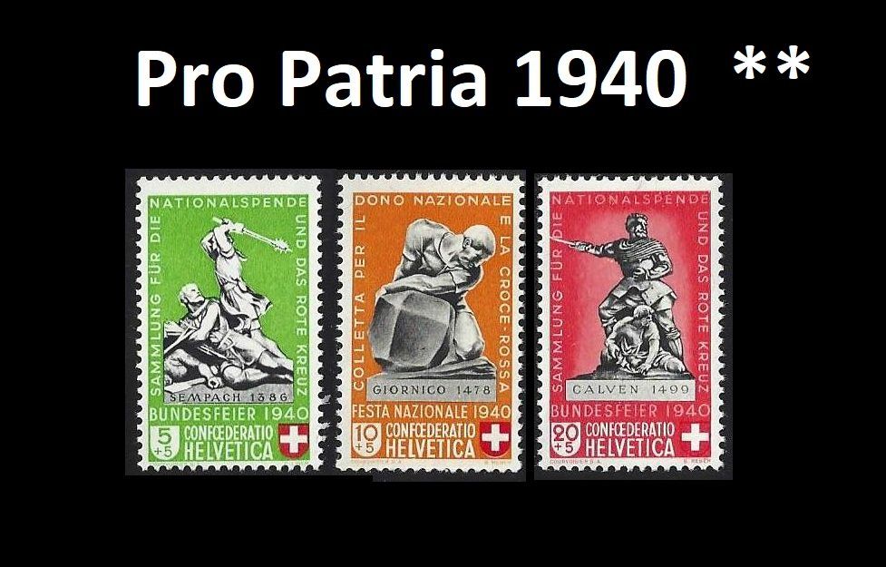 Tutti i francobolli: Pro Patria 1940, Denkmäler, postfrisch – Usato da Baar venduto da W47
