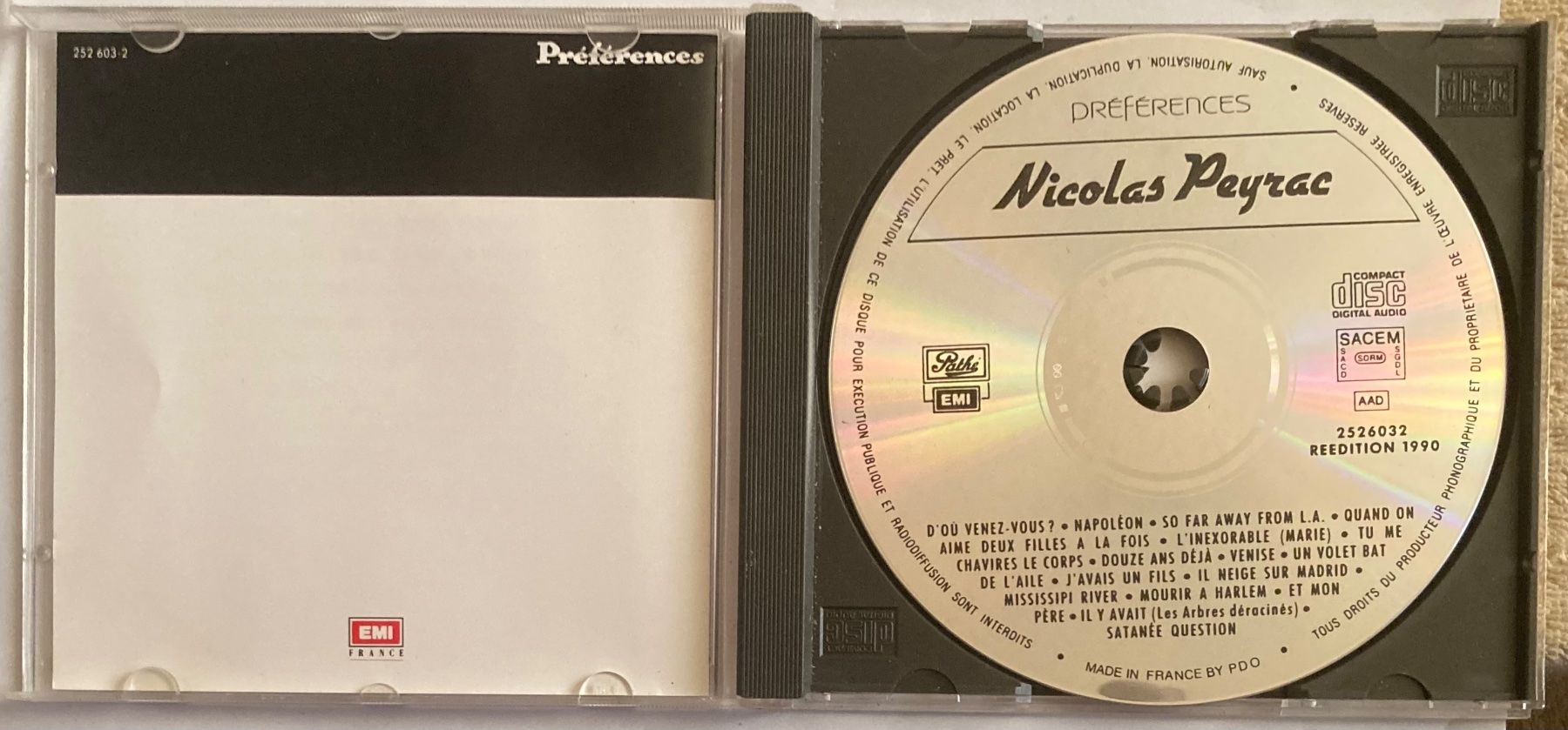 CDs: NICOLAS PEYRAC - PRÉFÉRENCES – Gebraucht aus Poliez-Pittet von Newtown-Records 2