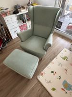 Fauteuil IKEA STRANDMON avec repose pieds