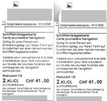 2x Schifffahrtstageskarte, Halbtax (reduziert 1/2)