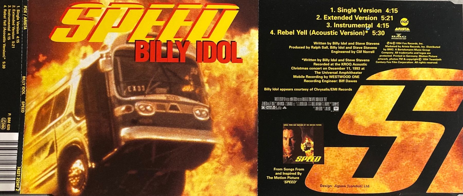 CD: BILLY IDOL - SPEED – Usato da Poliez-Pittet venduto da Newtown-Records