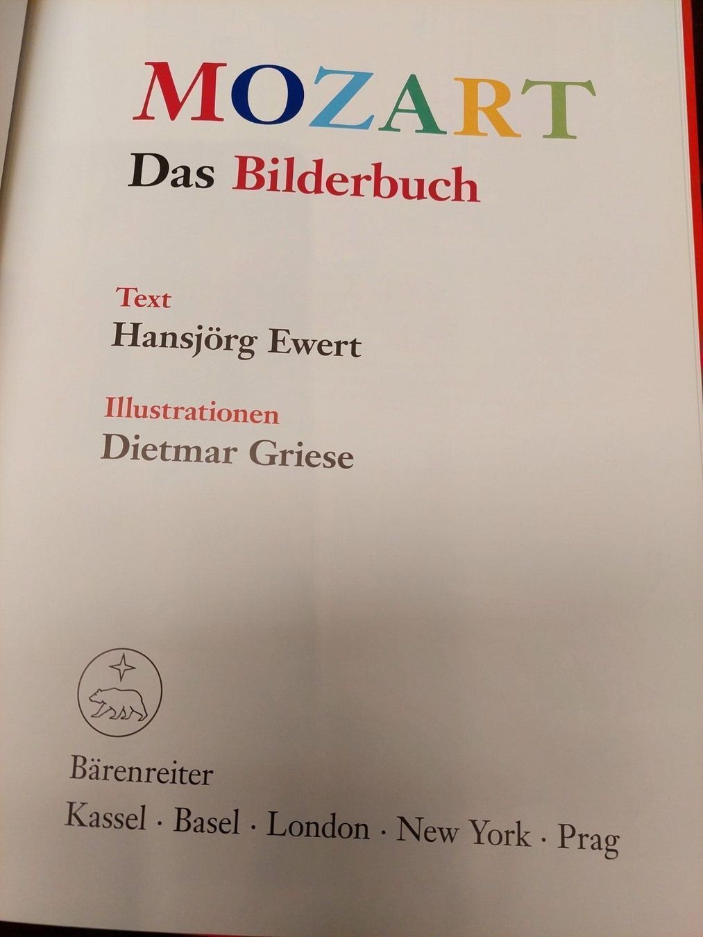 Libri: Buch  Mozart das Bilderbuch – Nuovo e nell'imballaggio originale da Davos-Platz venduto da musikhauskollegger 5