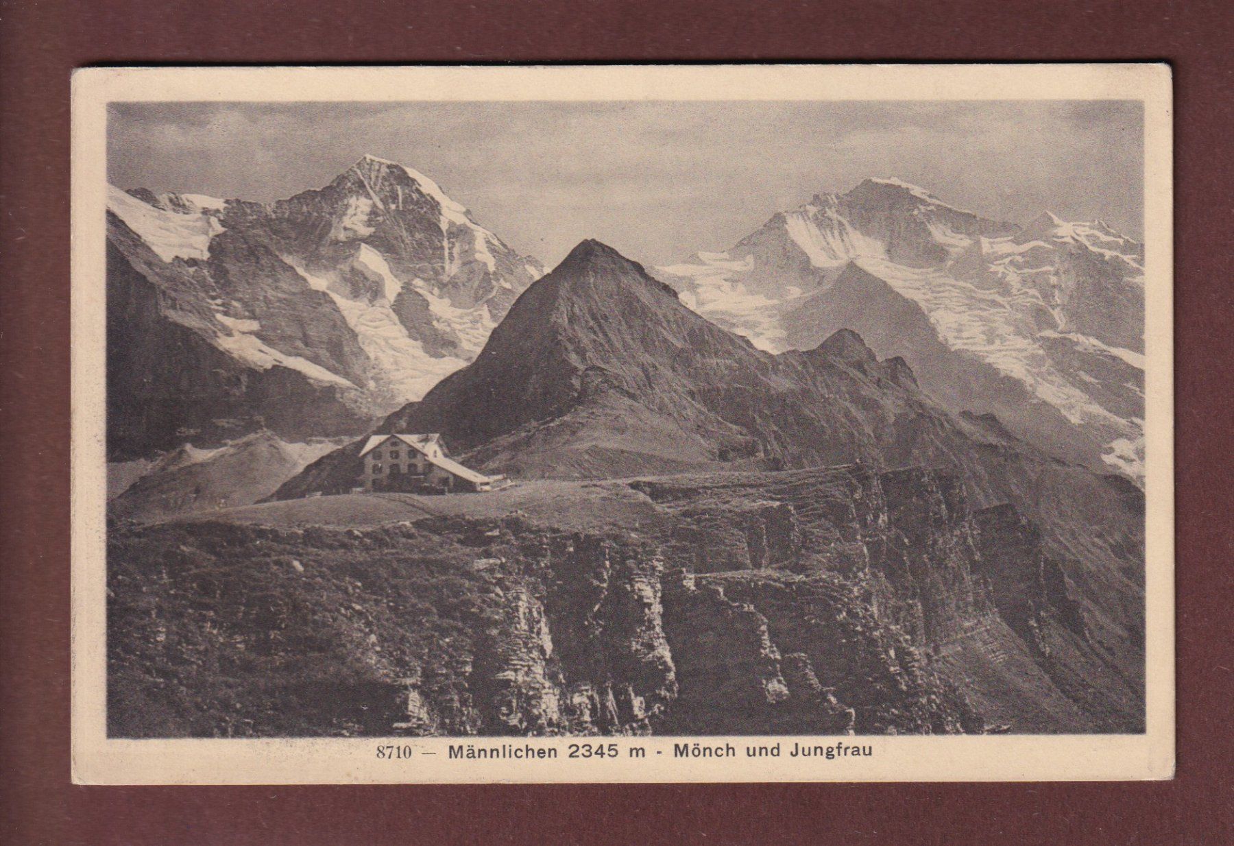 Cartoline postali: MÄNNLICHEN - Mönch und Jungfrau – Usato da Pully venduto da nicecards-shop