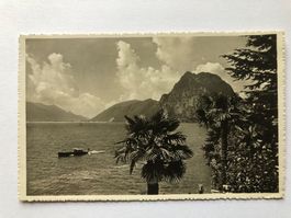 Lago di Lugano col Monte S. Salvatore - gelaufen 1944