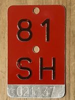 SH 81 - VELONUMMER - FAHRRADSCHILD - PLAQUE DE VELO - SH 81