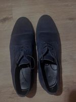 Chaussures pour homme en daim bleu marine très foncé