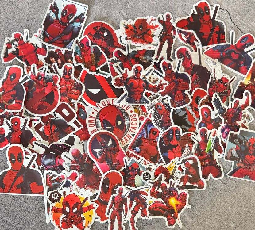 50x Deadpool Sticker / Aufkleber (Neu (gemäss Beschreibung)) in ...