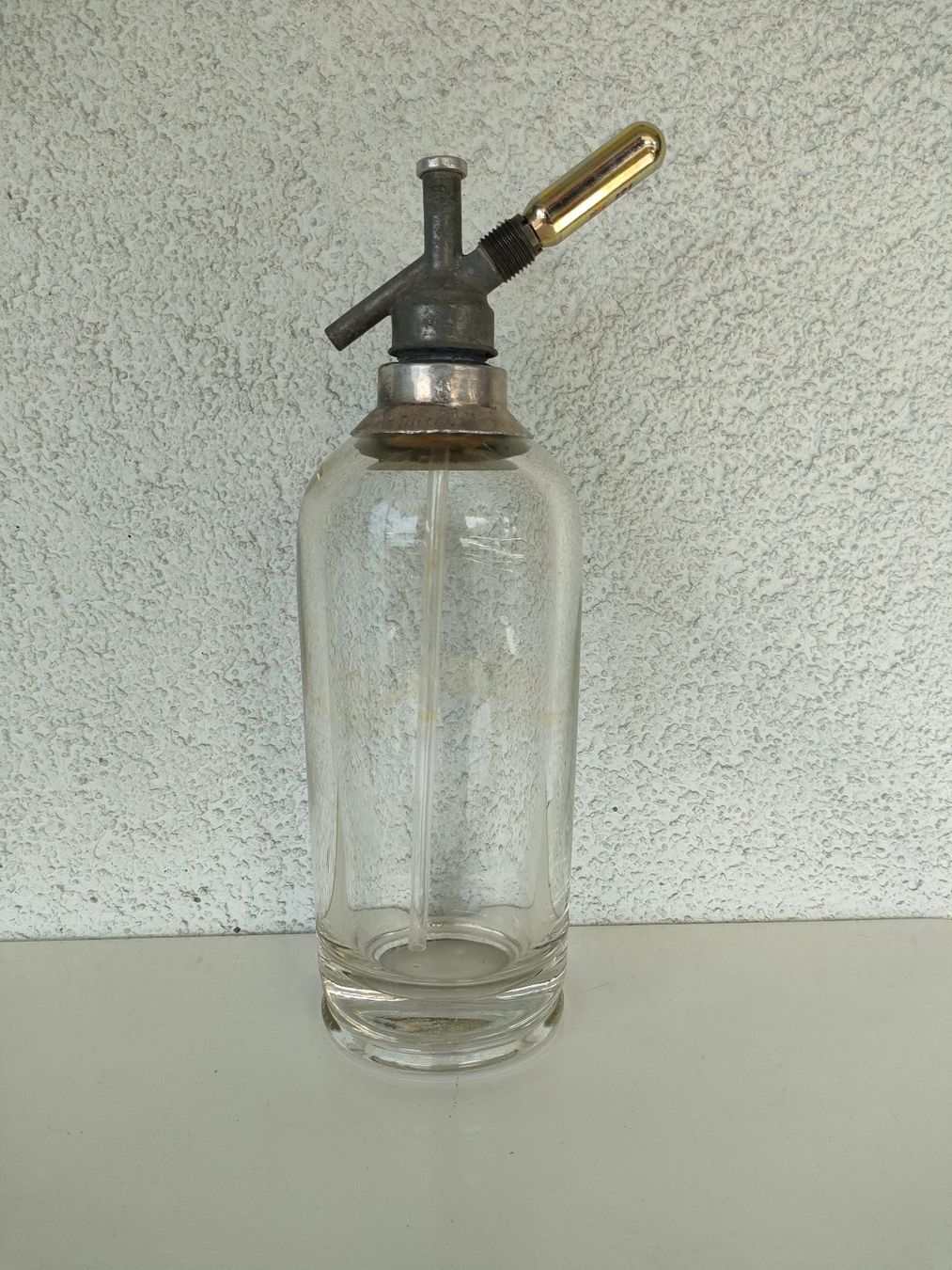 Bottiglie: Wunderschöne und dekorative Siphonflasche aus Glas – Usato da Dietikon venduto da Tucumano1981