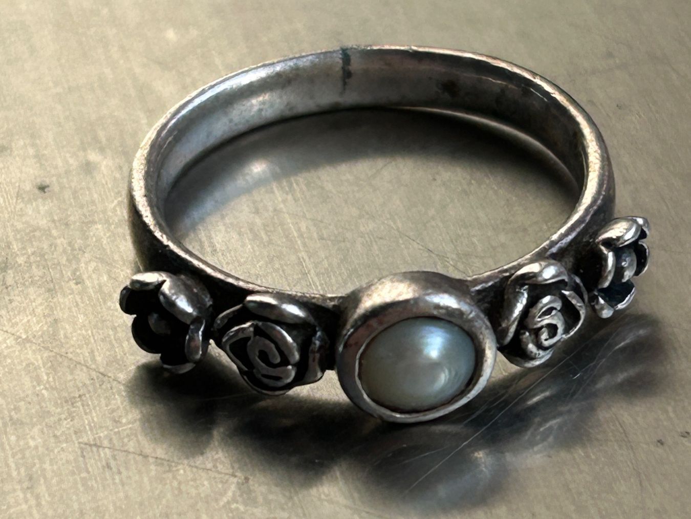 Anelli: Silberring Perle Rosen Grösse 56 – Usato da Dittingen venduto da Bijoubelle 4