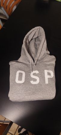 SweatShirt à capuche gris cotton taille M