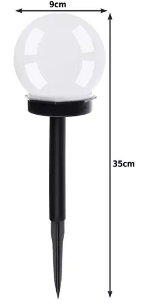 Lampade: 6er-SET GARTENLEUCHTEN SOLAR MIT WEISSEN KUGELN – Nuovo e nell'imballaggio originale da St. Gallen venduto da schnaeppchen-preise 1