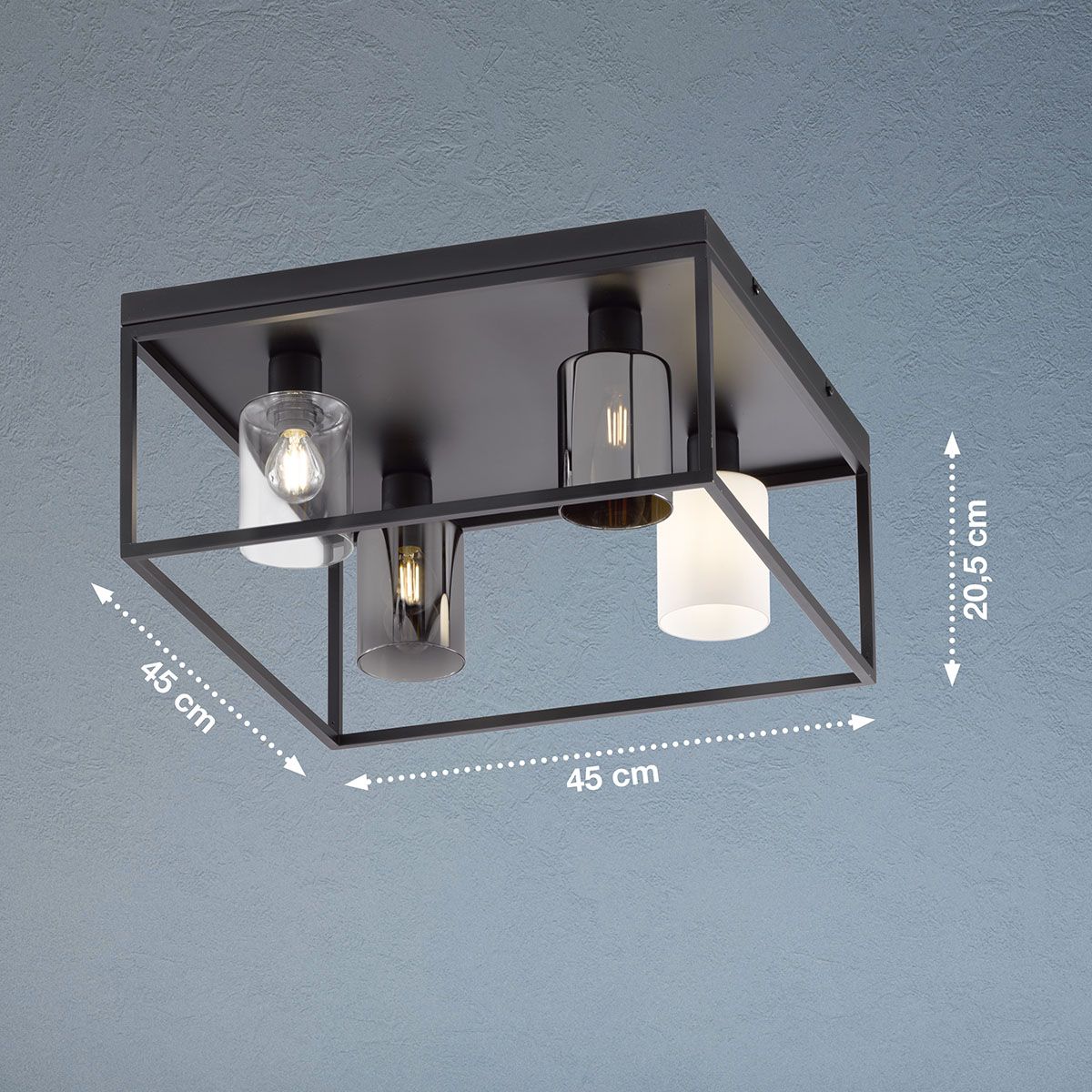 Lampadari & plafoniere: Deckenleuchte, Schwarz, 45 cm x 45 cm – Nuovo (secondo la descrizione) da Kreuzlingen venduto da Smart-Light 1