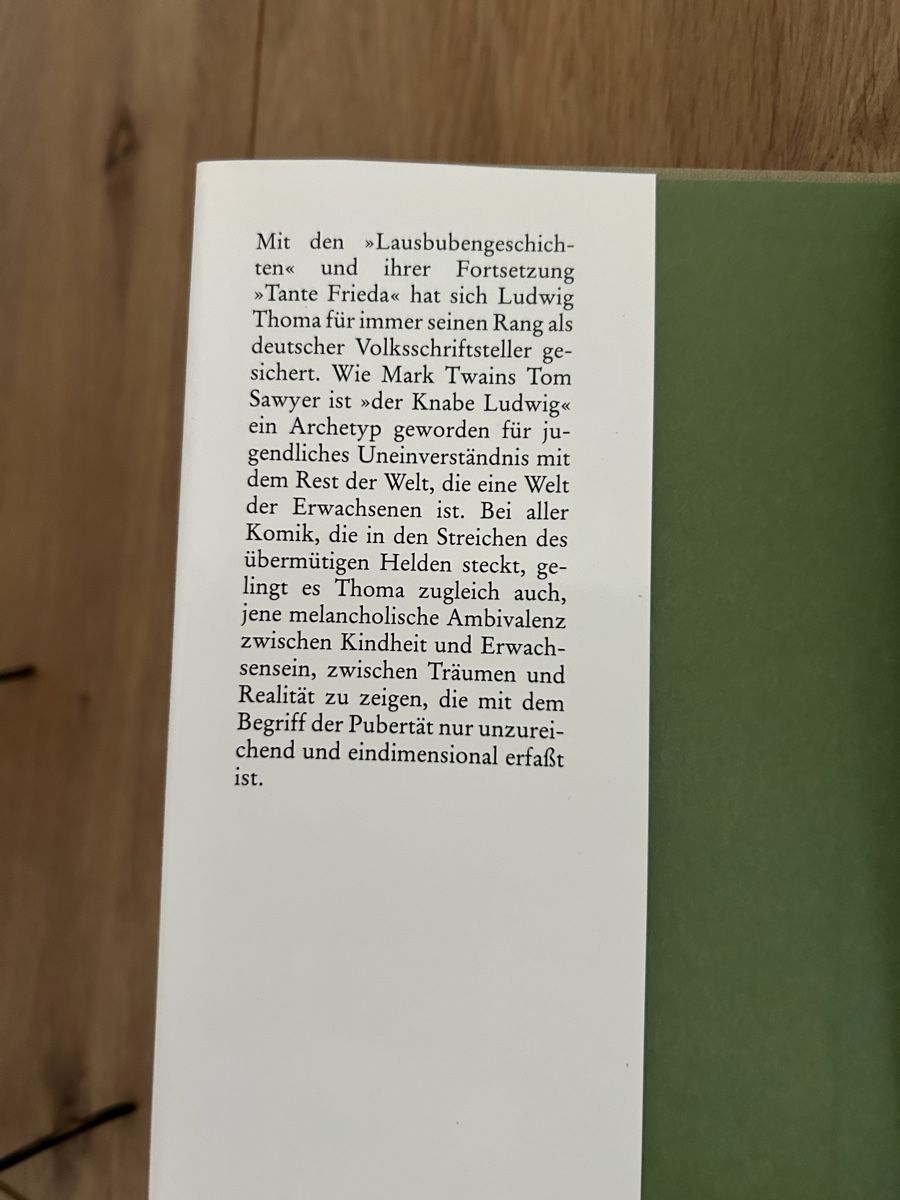 Libri: Ludwig Thoma - Lausbubengeschichten Tante Frieda – Usato da Bern venduto da kat_sm88 2