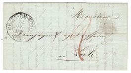 Lettre de la Chaux-de-Fonds pour Le Locle 1845