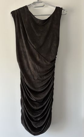 Kleid von New Yorker, schwarz mit goldenem Schimmer, Gr.36