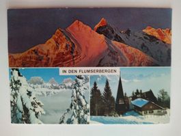 3 Bild AK Flumserberge, Winter um ca 1950er🏔️...