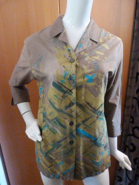 Peter Hahn Camicette: Bluse von Peter Hahn, Gr. 38, olivgrün % – Usato da Nunningen venduto da Fashion-Ave51 1