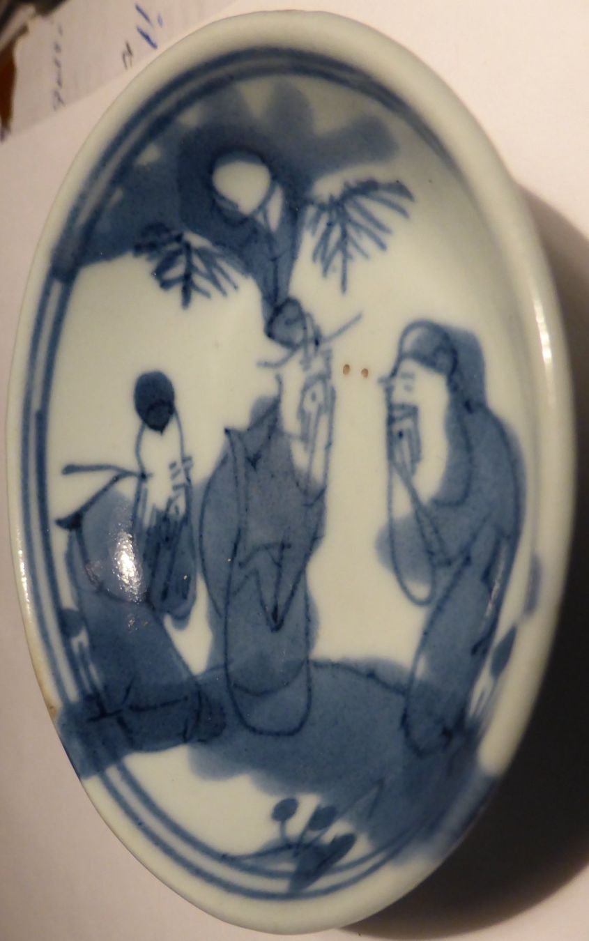 Piatti: ANTIKER ---CHINESISCHER TELLER / SCHALE; 8 CM; HAND GEMACHT – Usato da Zürich venduto da tritonis 2