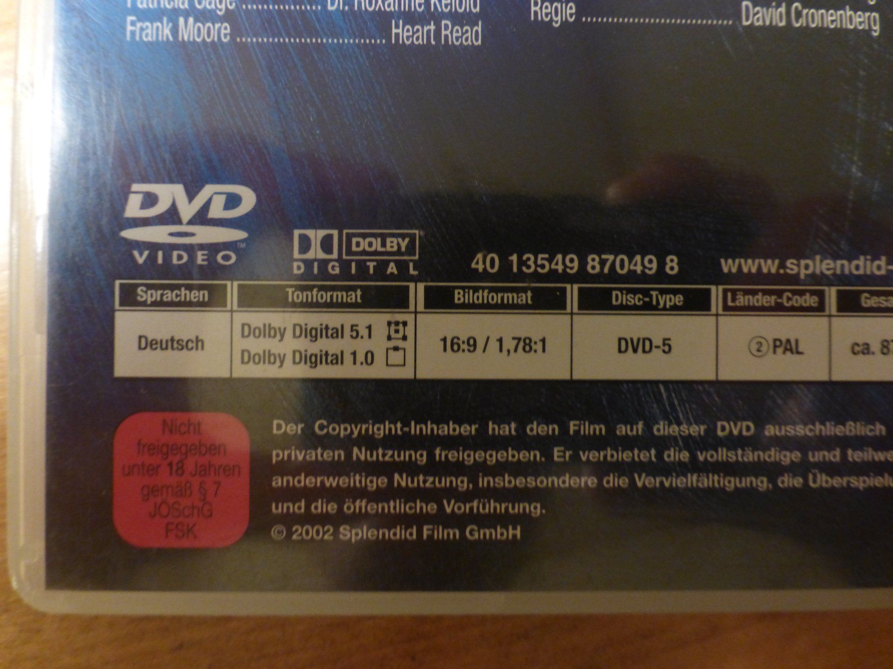 Tutti i DVDs: Rabid David Cronenberg Horror DVD – Usato da Zumikon venduto da psisound 2