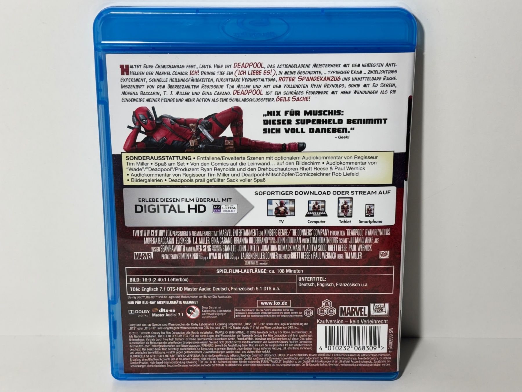Tutti i DVDs: Deadpool Blu Ray – Usato da Wilderswil venduto da Mr.Fury 1
