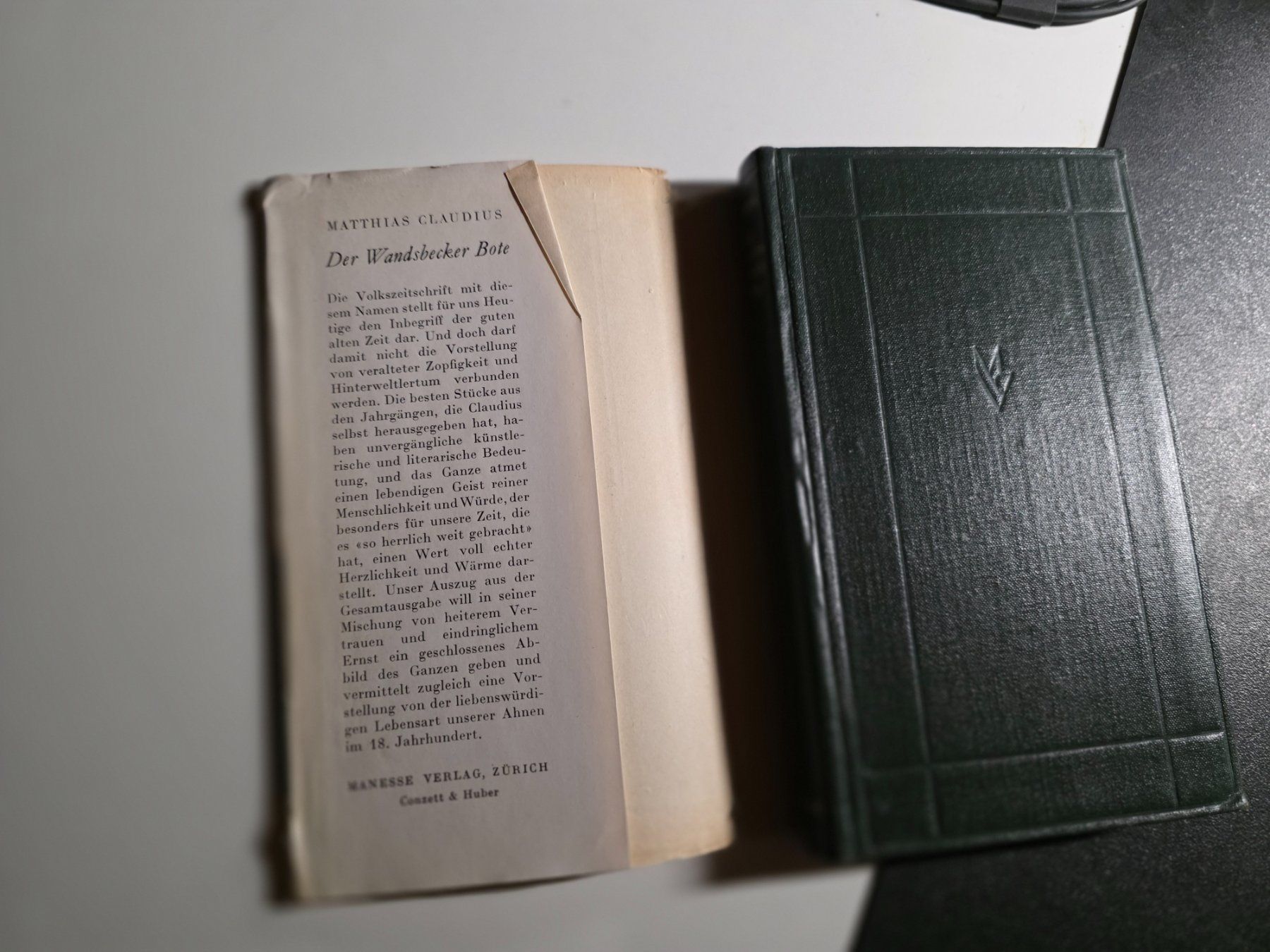 Libri: Matthias Claudius - Der Wandsbecker Bote - 1947 – Usato da Walterswil BE venduto da Lonitti 1
