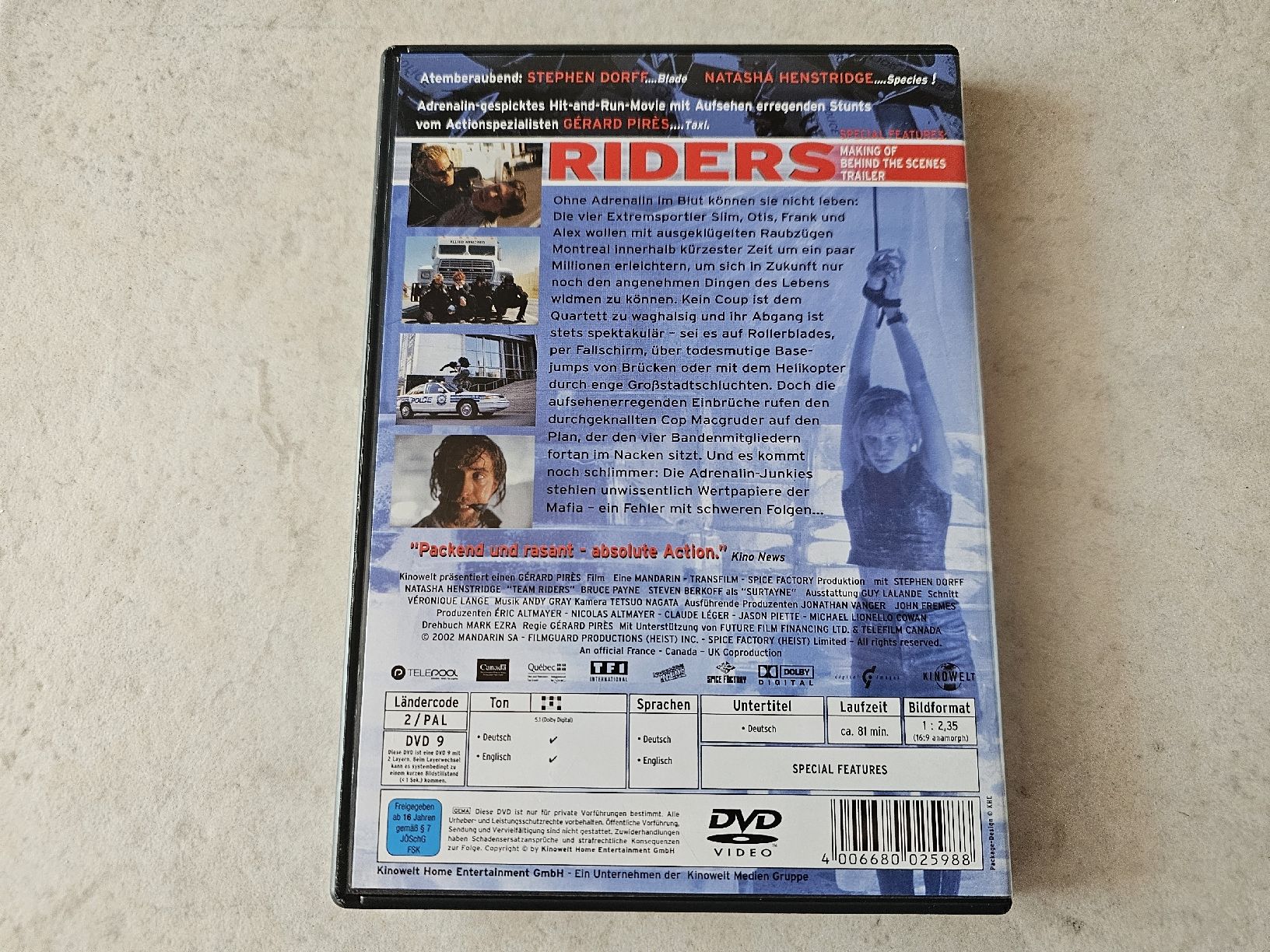 Alle DVDs: Riders  -  Extrem hart, extrem schnell, extrem gefährlich – Gebraucht aus Schneisingen von backstore24 1