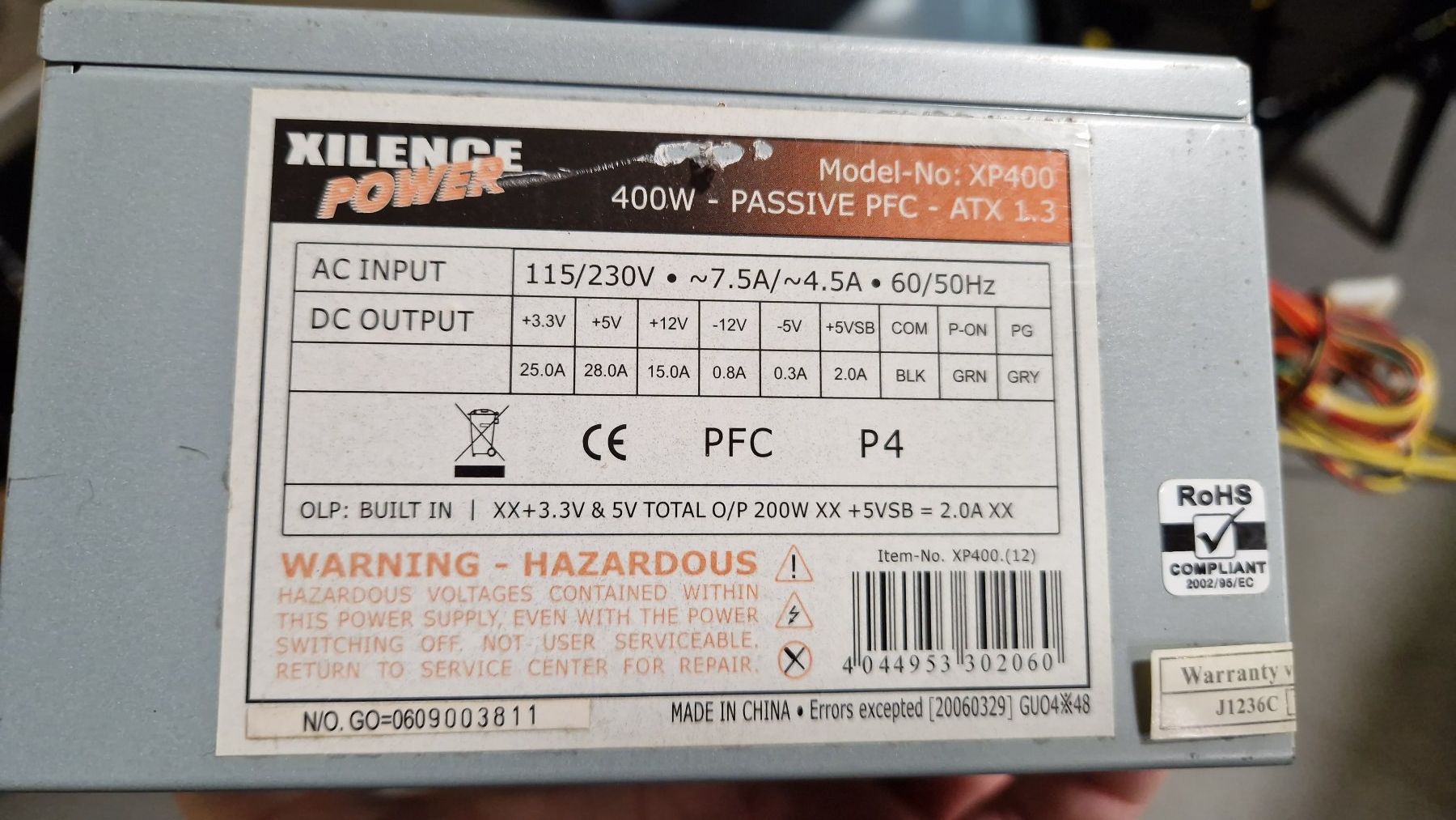 Componenti elettronici: 400W PC Netzteil – Usato da Seewen SZ venduto da Rahmspinat