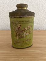 Antiker Kaloderma Talk Puder Tiegel aus Blech, Original aus 
