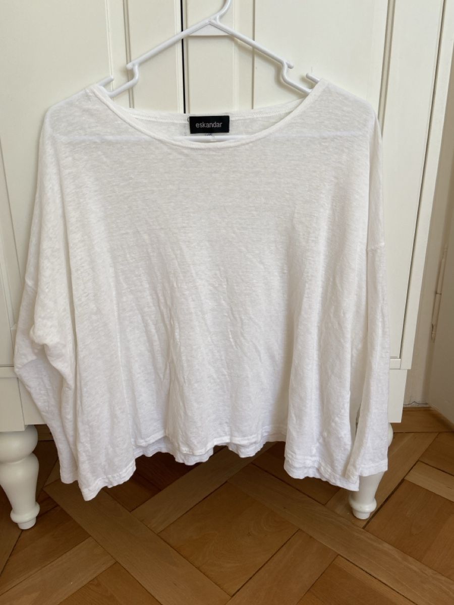 Top: Eskandar 100% Linen Pullover Top Lagenlook – Usato da Münchenstein venduto da B771 4