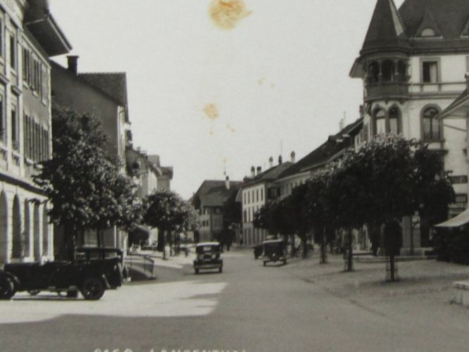 Cartoline postali: LANGENTHAL 1933 BE AK OLDTIMER AUTOS – Usato da Ettingen venduto da Hausi4711 1