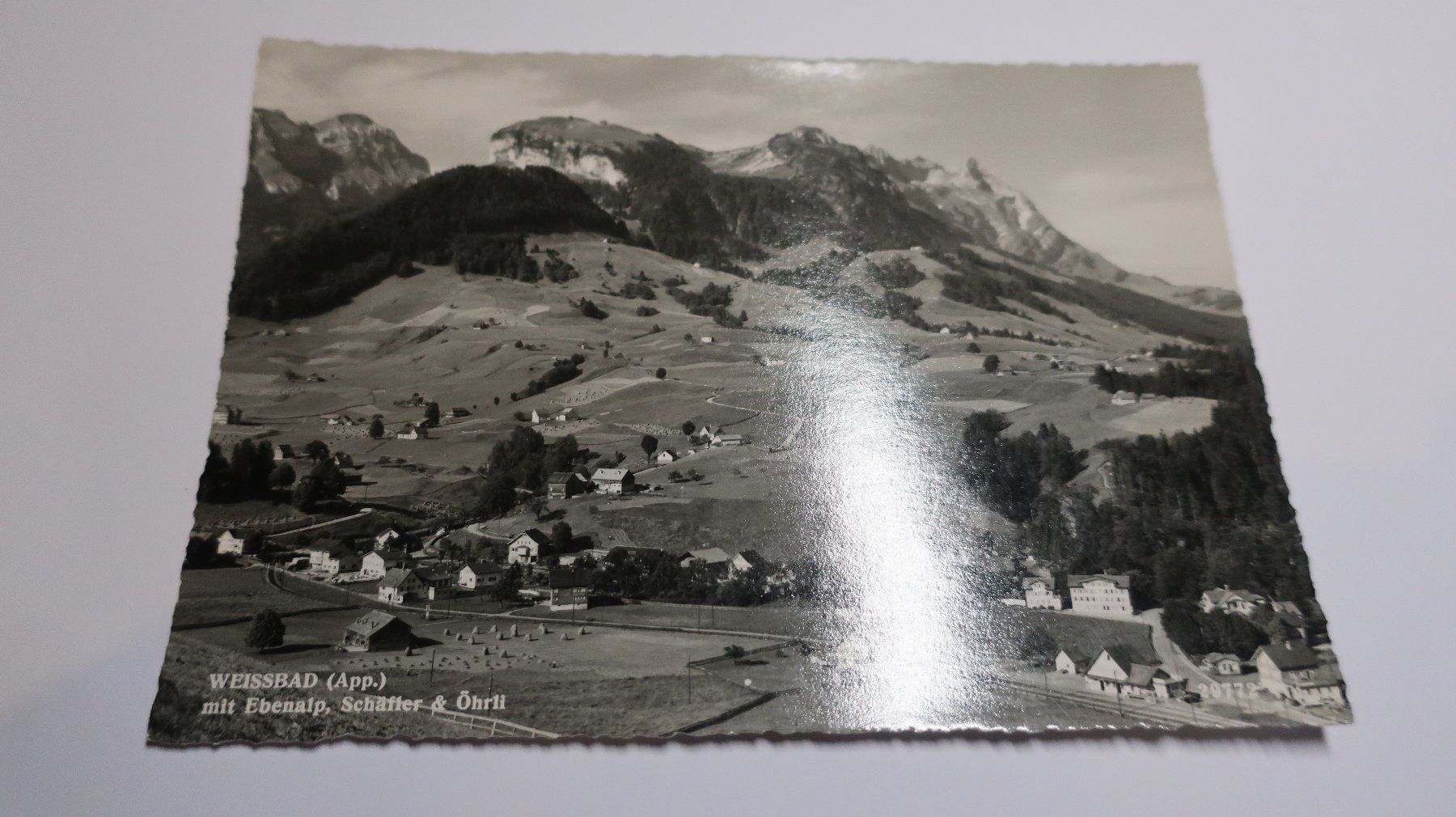 Cartoline postali: Weissbad (App.) mit Ebenalp 1958 – Usato da Cormoret venduto da Pascalll2001 1