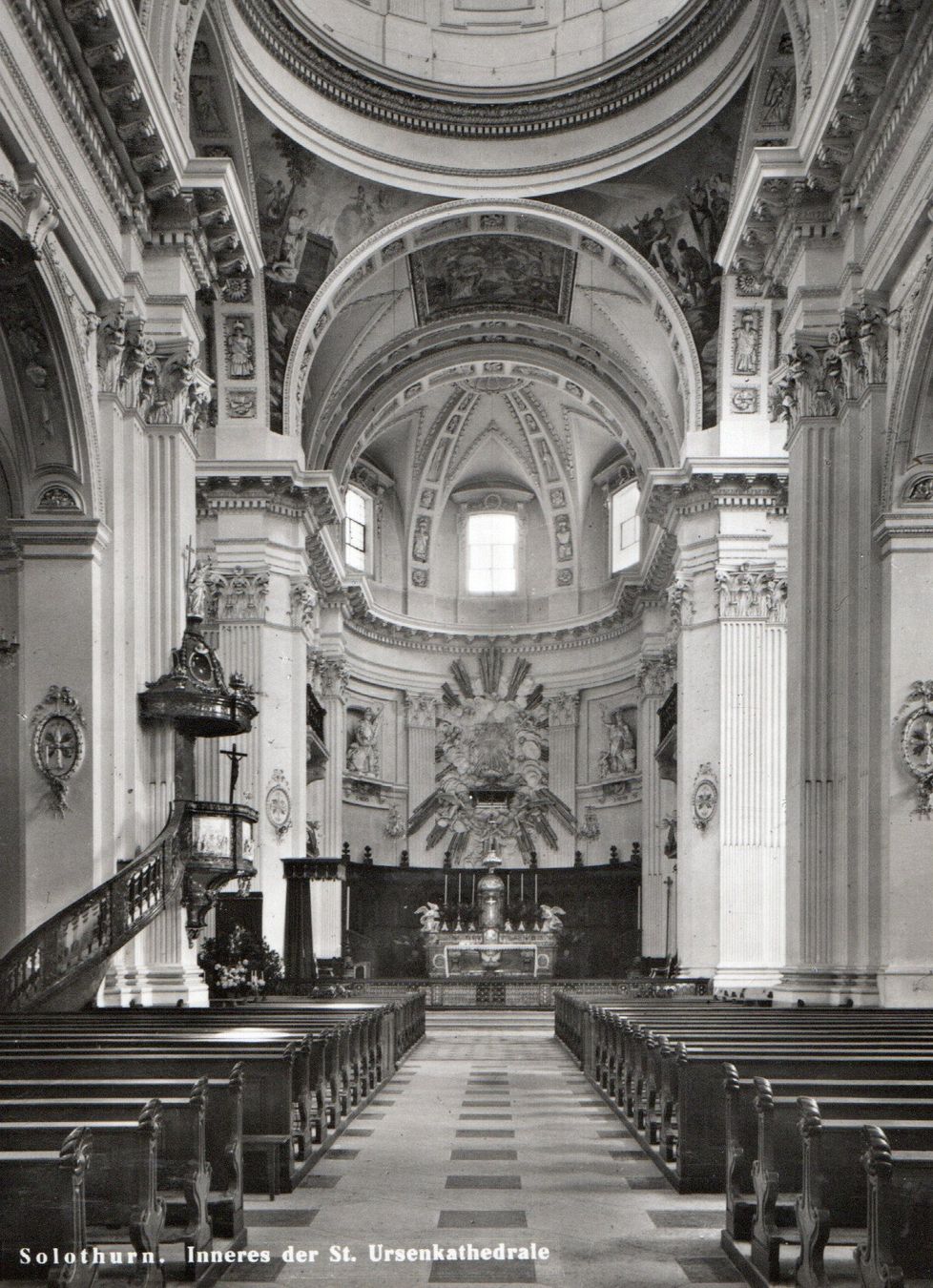 Cartoline postali: Solothurn - Inneres der St.Ursenkathedrale – Nuovo (secondo la descrizione) da Melano venduto da pisonsdro