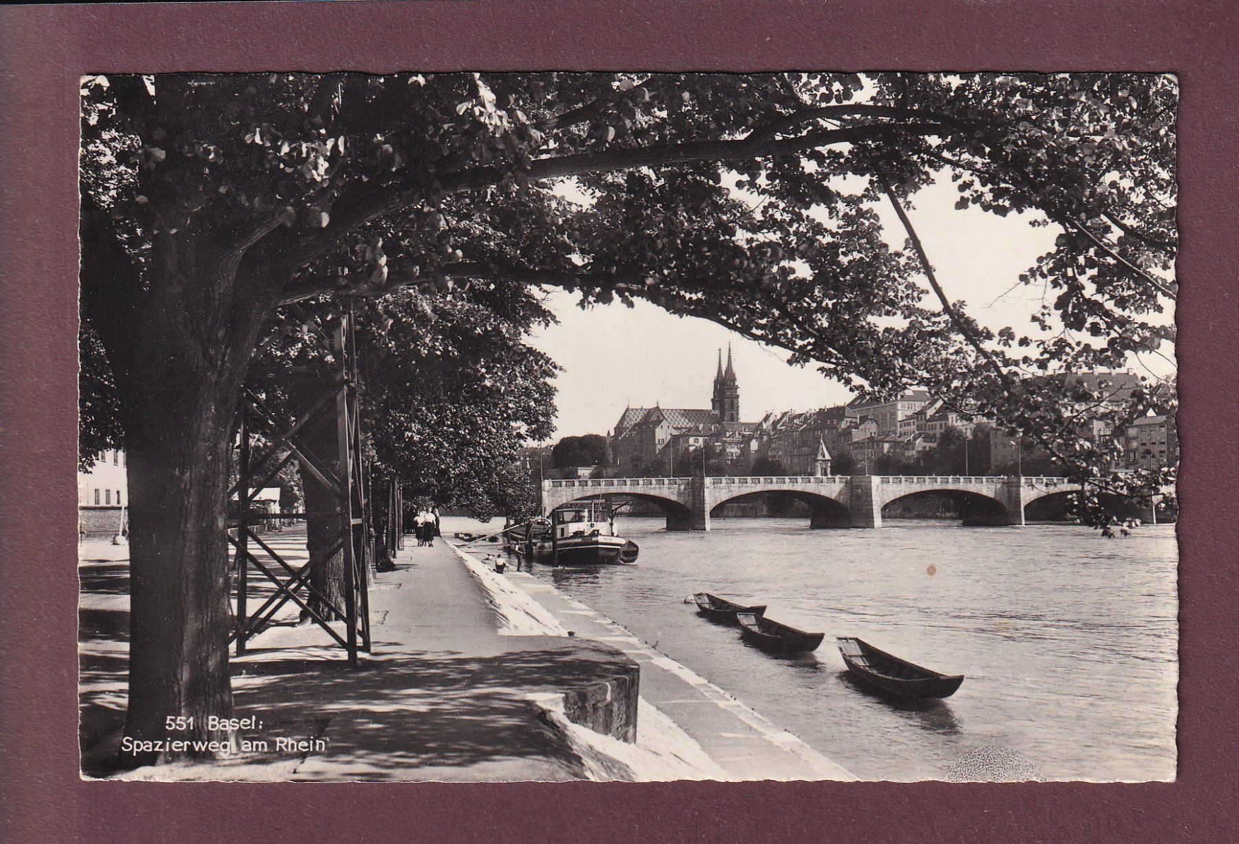 Cartoline postali: BASEL - Spazierweg am Rhein – Usato da Pully venduto da nicecards