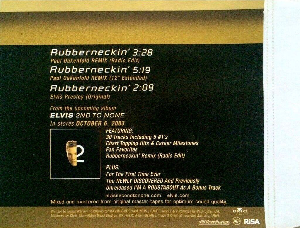 CD: ELVIS PRESLEY - RUBBERNECKIN' – Usato da Bottens venduto da hotter-than-hell 1