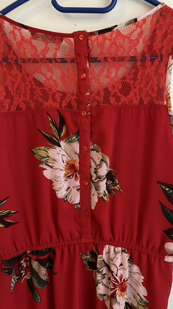 Only Vestiti: Sommerliches, rotes ONLY Kleid mit Blumenmuster, Gr. 40 – Nuovo (secondo la descrizione) da Schübelbach venduto da lan_2rdc 2