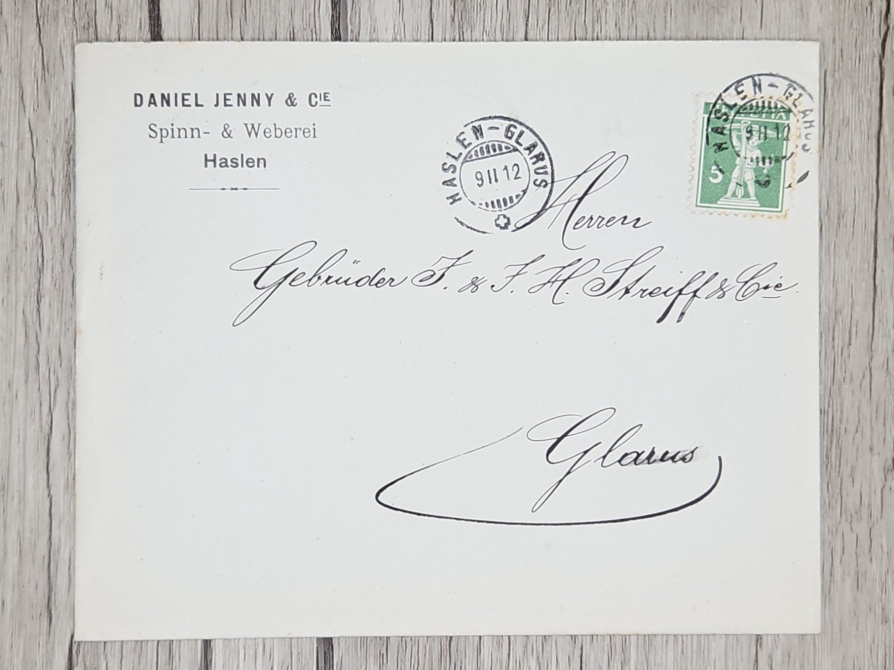 Alle Briefmarken: CL13 Enveloppe + Timbre Suisse 1912 – Gebraucht aus Cousset von Patrick_Collections