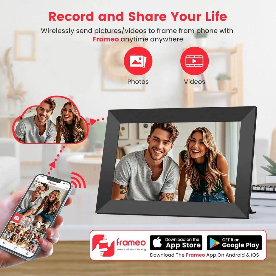Cornici: Digitaler Bilderrahmen Frameo 10.1" WiFi 32GB IPS Touch – Nuovo e nell'imballaggio originale da Genève venduto da Lotus-18 4