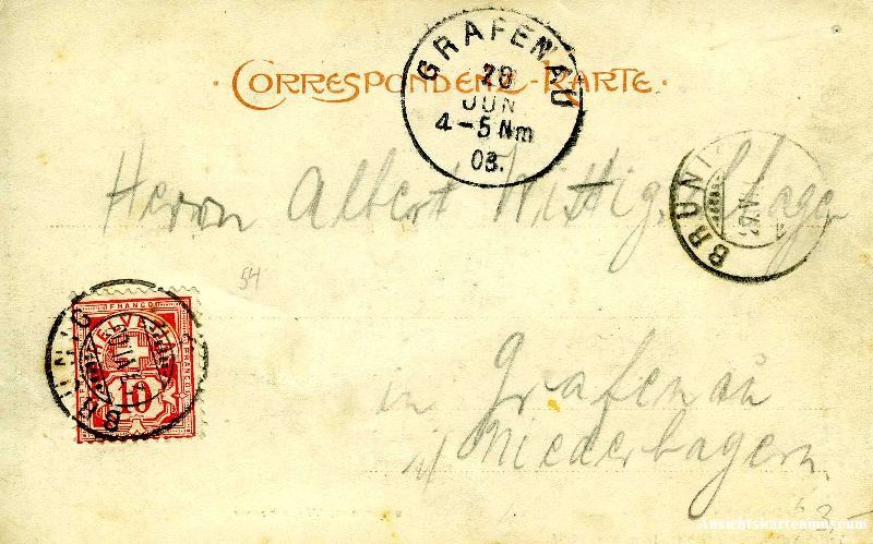 Cartoline postali: Lungern - Lungernsee Brünigbahn + 1903 – Usato da Emmenbrücke venduto da teestube 1