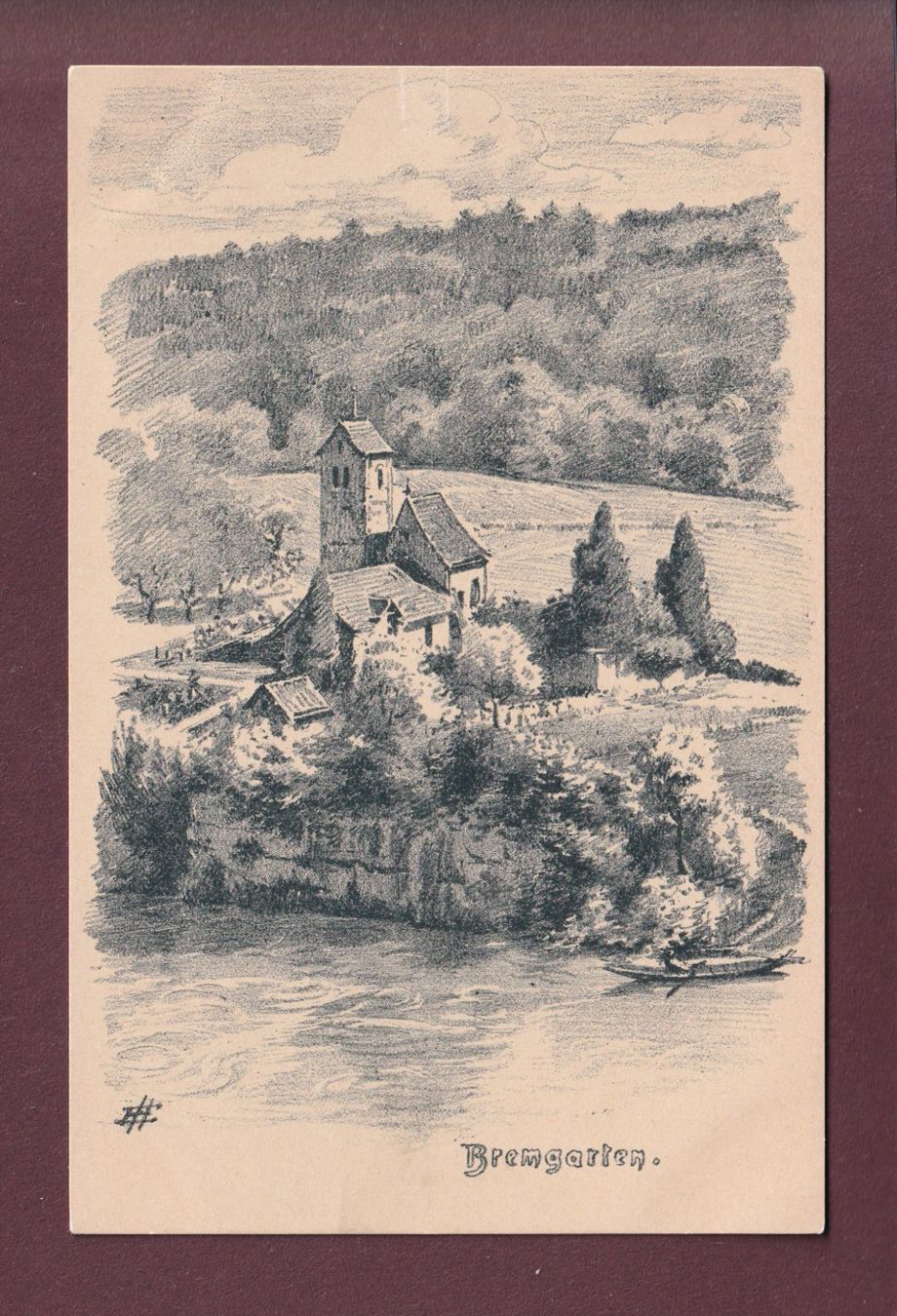 Cartoline postali: BREMGARTEN bei Bern - Kirche – Usato da Pully venduto da nicecards