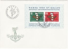FDC SBK-Nr. W38 (Block NABAG St. Gallen 1959)